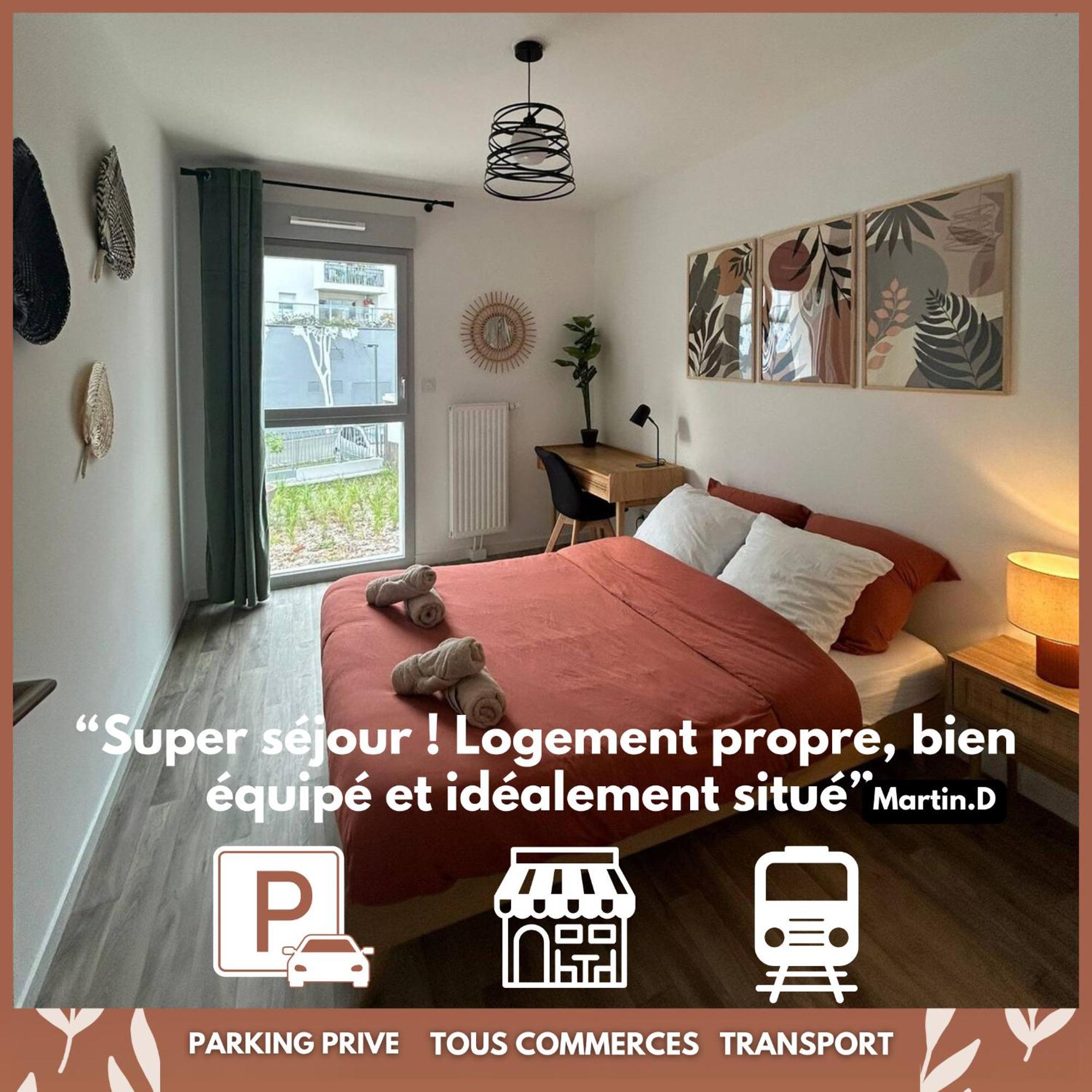 T3 Moderne - Proche Tram - Parking Prive Leilighet Angers Eksteriør bilde